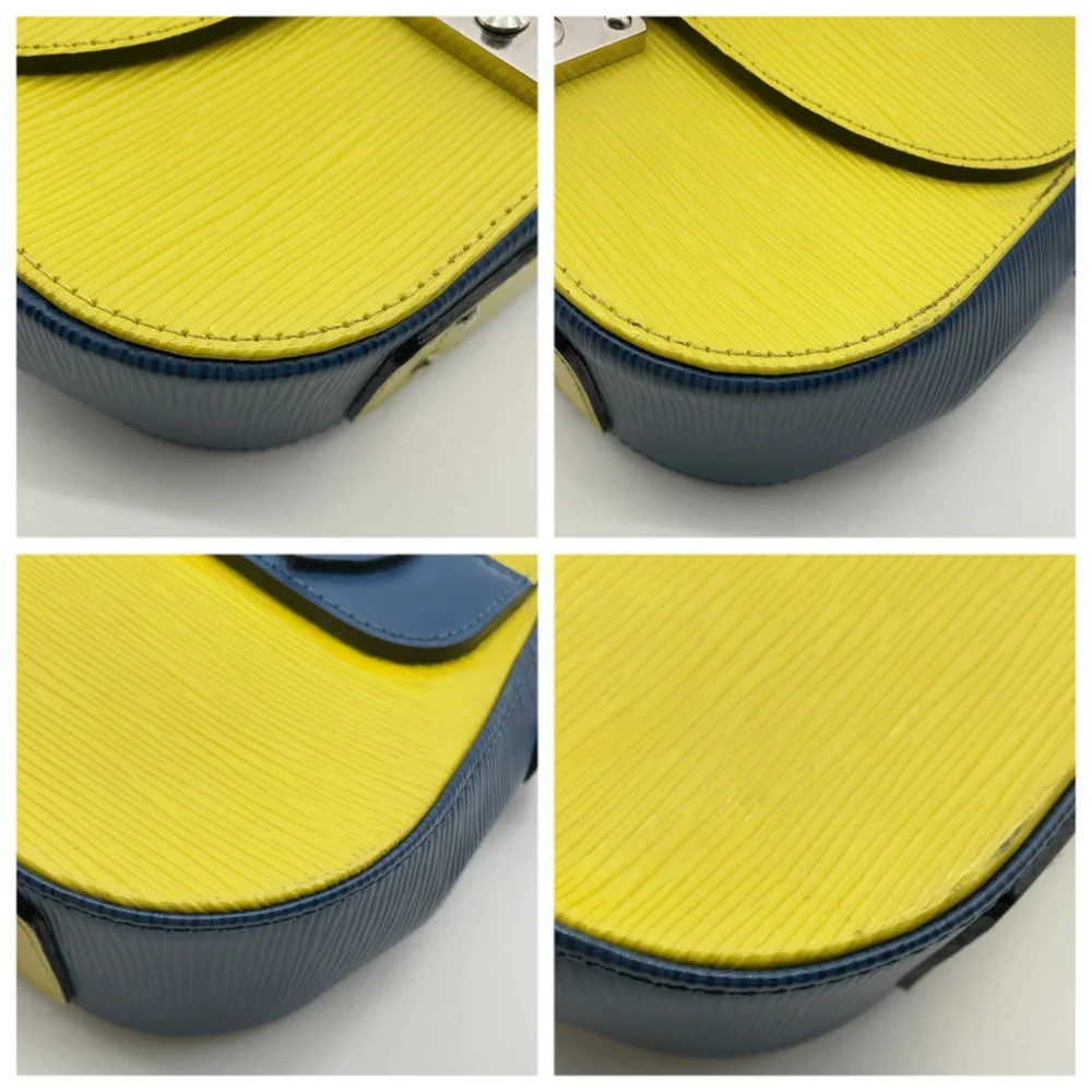 FIRM!! Louis Vuitton Epi Vibrant Yellow & Blue Eden PM 2W Crossbody Bag W/B/K/DB - Picture 7 of 16